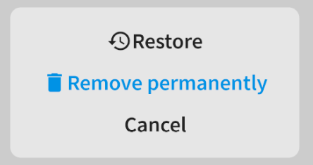 Remove or restore